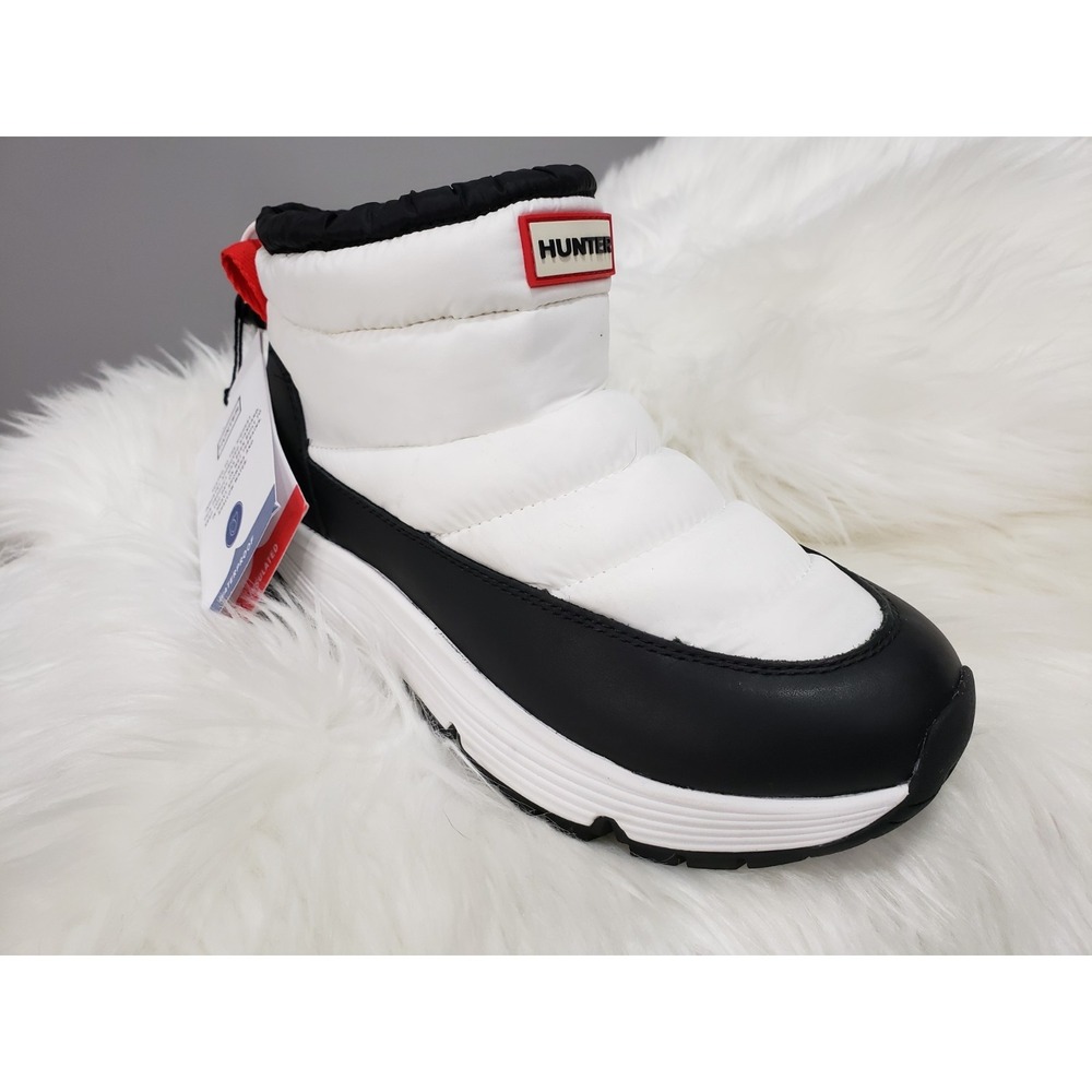 NEW NO BOX SZ 7 Hunter Anne ANNES Snow Boots Shoes Puffer White SLip On